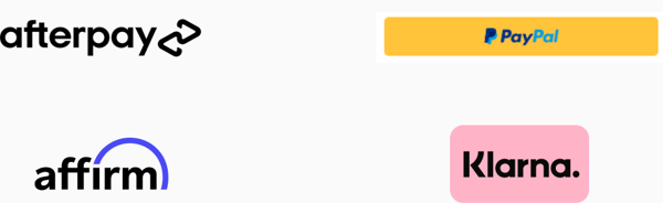 Buy now pay later buttons - FAFAFA background, no border